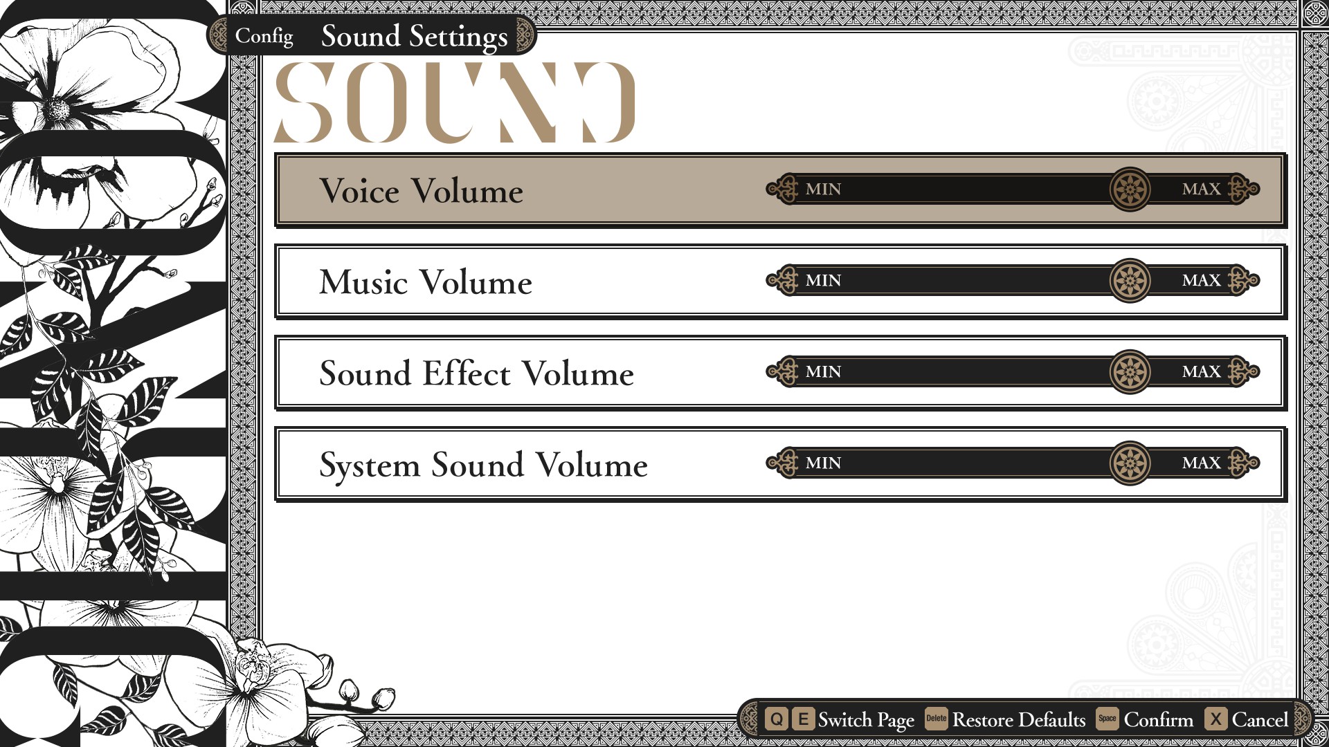 Sparse options page #3.