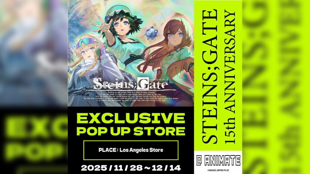 Read more about the article Steins;Gate Pop-Up Store coming to Animate LA this November