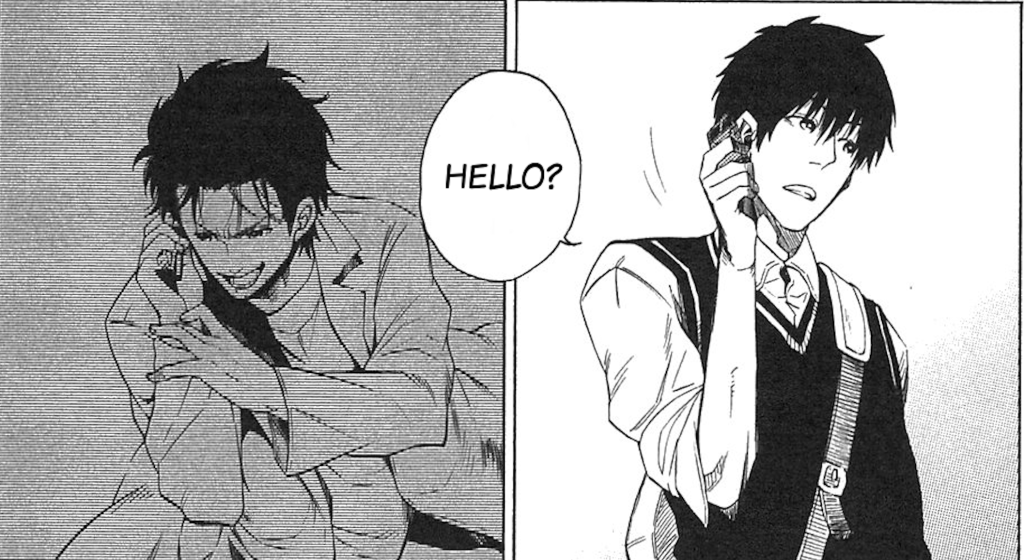 Okabe as he appears in the Arc Light manga adaptation